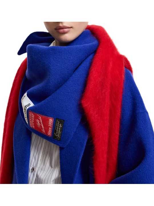 Châle bleu roi manteau KAAP II22 Essentiel Antwerp femme boutique Strasbourg mode shop look