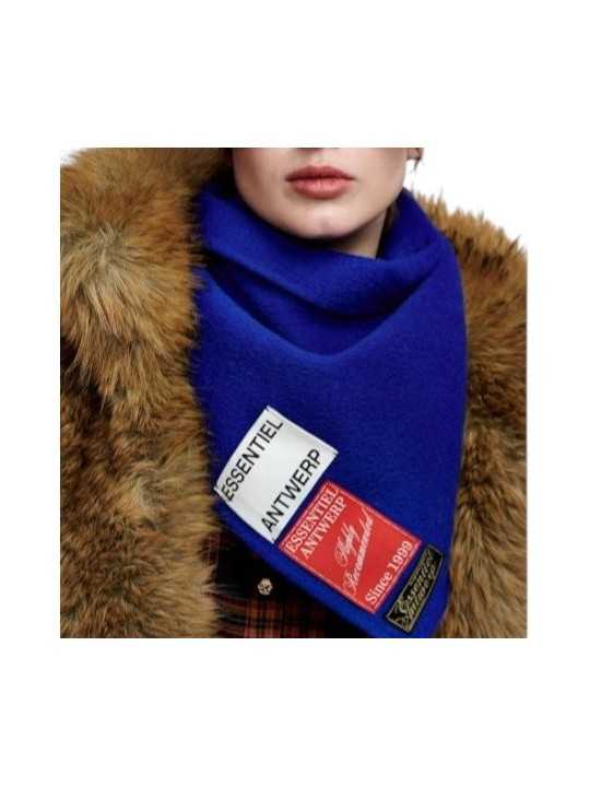 Châle bleu roi manteau KAAP II22 Essentiel Antwerp femme boutique Strasbourg mode shop style