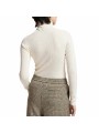 Pull col roulé écru sous robe carreaux KELMUSE2 0W01 Essentiel Antwerp femme Strasbourg mode vêtement boutique shop d