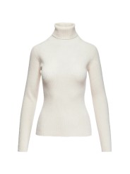 Pull col roulé écru sous robe carreaux KELMUSE2 0W01 Essentiel Antwerp femme Strasbourg mode vêtement boutique shop f