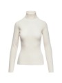Pull col roulé écru sous robe carreaux KELMUSE2 0W01 Essentiel Antwerp femme Strasbourg mode vêtement boutique shop f