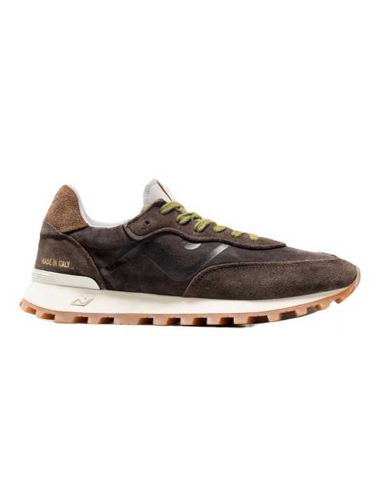 BASKETS VELOCE SUEDE WASH CHOCO SPOILER COGNAC NC5MS110 120 122 Strasbourg profil ext