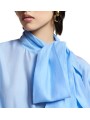 Blouse voile bleu ciel oversize KARISMATIC SK18 Essentiel Antwerp femme boutique Strasbourg mode vêtement shop fashion détail