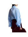 Blouse voile bleu ciel oversize KARISMATIC SK18 Essentiel Antwerp femme boutique Strasbourg mode vêtement shop fashion dos