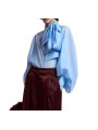 Blouse voile bleu ciel oversize KARISMATIC SK18 Essentiel Antwerp femme boutique Strasbourg mode vêtement shop fashion look