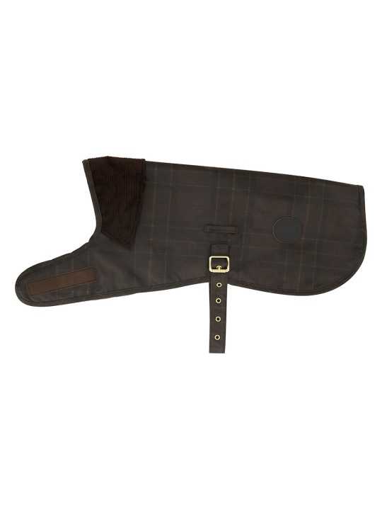 Manteau chien wax tartan olive doublé polaire Barbour Dog DAC 0031 TN31 DCO0031TN31_boutique Strasbourg chien coat store dog