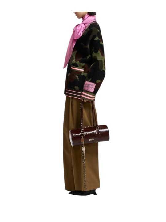 CARDIGAN CAMO LISERE ROSE FLUO KAMOO K1DA ESSENTIEL ANTWERP Strasbourg fashion look