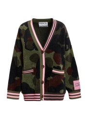 CARDIGAN CAMO LISERE ROSE FLUO KAMOO K1DA ESSENTIEL ANTWERP Strasbourg fashion flat