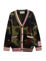 CARDIGAN CAMO LISERE ROSE FLUO KAMOO K1DA ESSENTIEL ANTWERP Strasbourg fashion plat