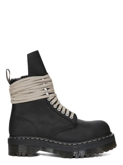 Boots noires lacets mastic Dr Martens Steel Toe Boot Rick Owens Homme DM02F1813 3001 09 DW02F1813 3001 09 01boutique Strasbourg