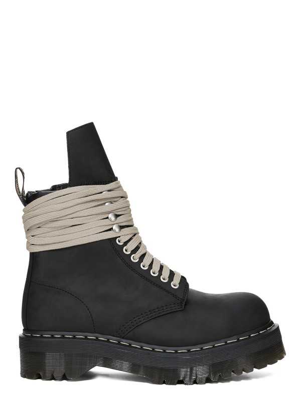 Boots noires lacets mastic Dr Martens Steel Toe Boot Rick Owens femme DM02F1813 3001 09 DW02F1813_3001 09 01boutique Strasbourg