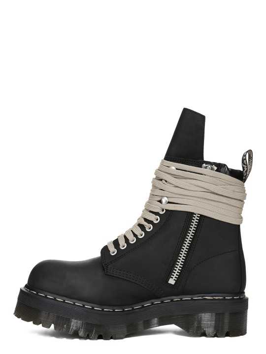 Boots noires lacets mastic Dr Martens Steel Toe Boot Rick Owens femme DM02F1813 3001 09 DW02F1813_3001 09 01boutique Strasbourg