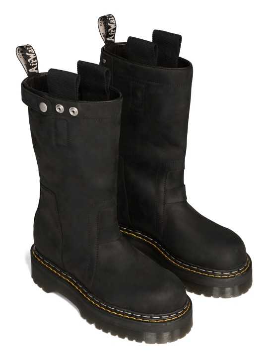 Bottes noires Dr Martens Steel pull On Boot DM02F 1814 09 Rick Owens Homme DM02F1814 4001 09 boutique Strasbourg
