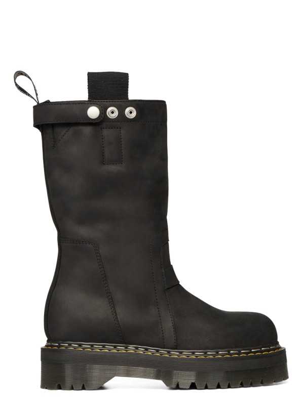 Bottes noires Dr Martens Steel pull On Boot DW02F 1814 09 Rick Owens Femme DM02F1814 4001 09 boutique Strasbourg shop store