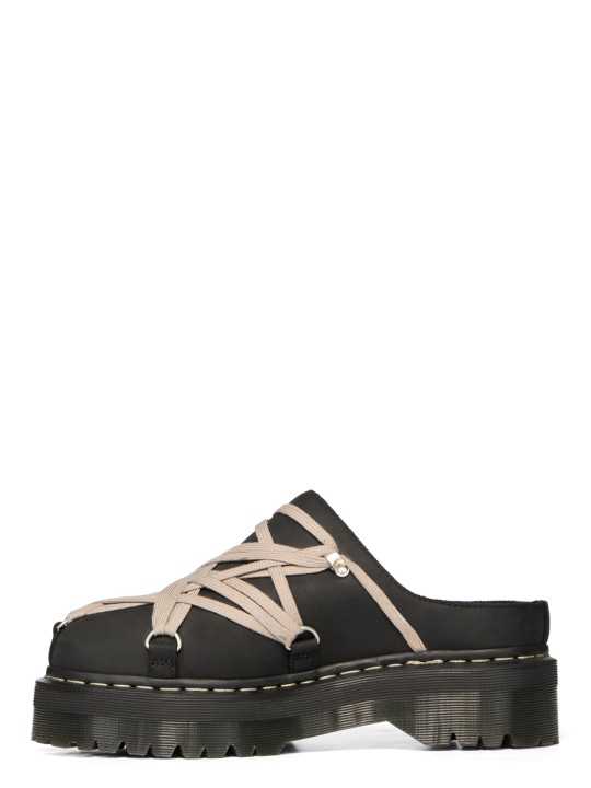Mules noires lacets mastic Dr Martens Megalace DM02F 1815 6001 09 Rick Owens Homme DW02F1815 6001 09 boutique Strasbourg