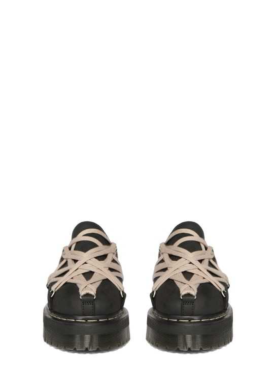 Mules noires lacets mastic Dr Martens Megalace DW02F 1815 6001 09 Rick Owens Femme DW02F1815 6001 09 boutique Strasbourg