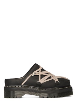 Mules noires lacets mastic Dr Martens Megalace DW02F 1815 6001 09 Rick Owens Femme DW02F1815 6001 09 boutique Strasbourg