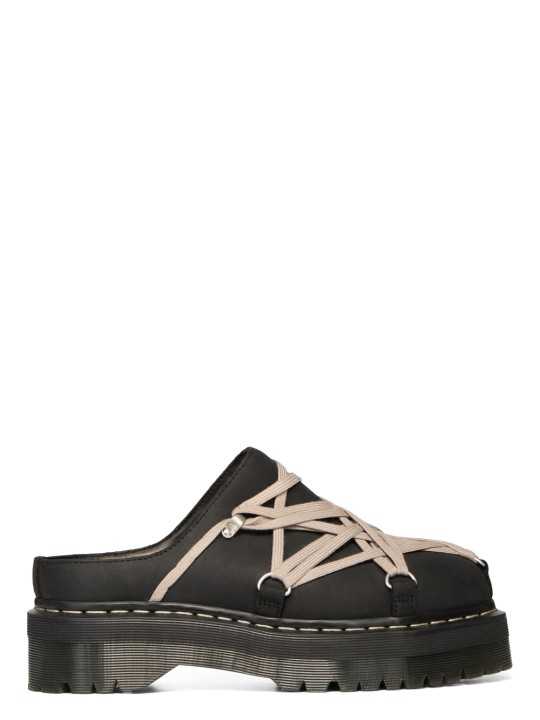 Mules noires lacets mastic Dr Martens Megalace DW02F 1815 6001 09 Rick Owens Femme DW02F1815 6001 09 boutique Strasbourg