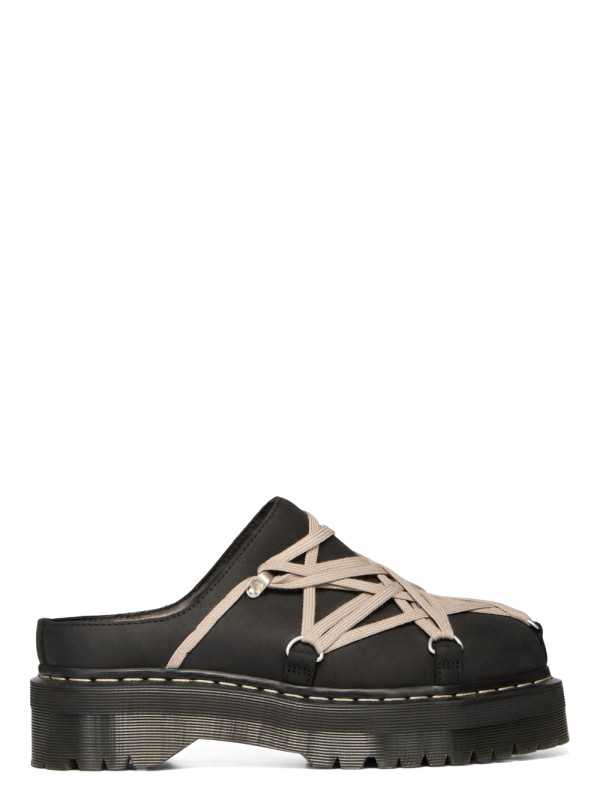 Mules noires lacets mastic Dr Martens Megalace DW02F 1815 6001 09 Rick Owens Femme DW02F1815 6001 09 boutique Strasbourg