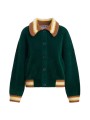 GILET DOUX VERT COL PERLE JAUNE CAMEL KAMORE K1FW ESSENTIEL ANTWERP Strasbourg Fashion boutique mode vêtement f
