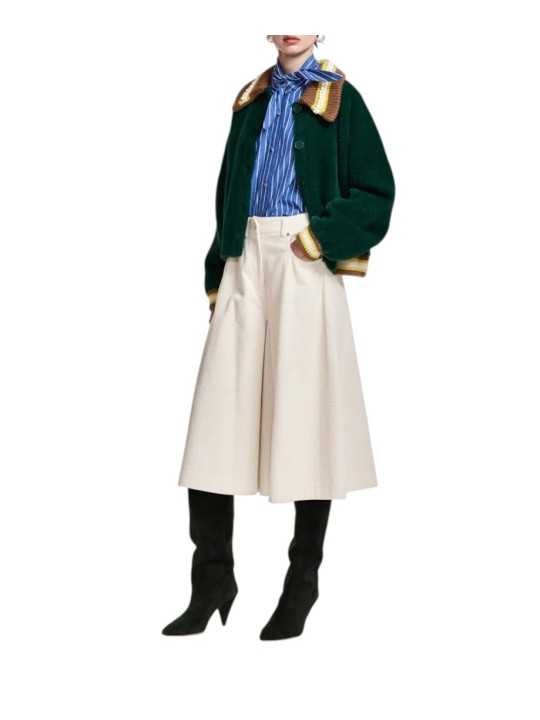GILET DOUX VERT COL PERLE JAUNE CAMEL KAMORE K1FW ESSENTIEL ANTWERP Strasbourg Fashion boutique mode vêtement s