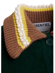 GILET DOUX VERT COL PERLE JAUNE CAMEL KAMORE K1FW ESSENTIEL ANTWERP Strasbourg Fashion boutique mode vêtement z