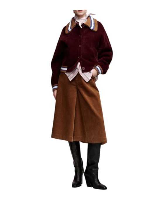 GILET DOUX BORDEAUX COL PERLE BLEU CAMEL KAMORE K2WN ESSENTIEL ANTWERP Strasbourg Fashion l
