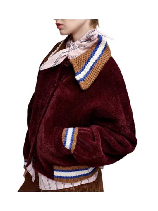GILET DOUX BORDEAUX COL PERLE BLEU CAMEL KAMORE K2WN ESSENTIEL ANTWERP Strasbourg Fashion z