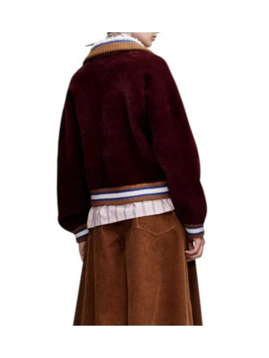GILET DOUX BORDEAUX COL PERLE BLEU CAMEL KAMORE K2WN ESSENTIEL ANTWERP Strasbourg Fashion d
