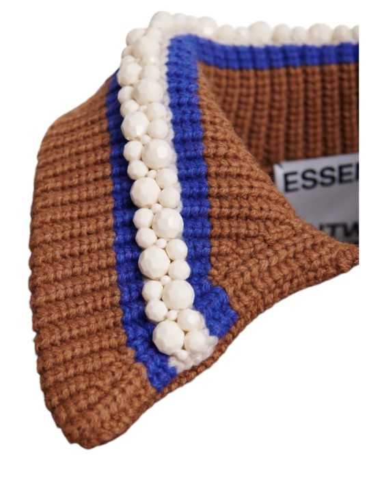 GILET DOUX BORDEAUX COL PERLE BLEU CAMEL KAMORE K2WN ESSENTIEL ANTWERP Strasbourg Fashion d