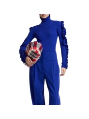 PULL COL ROULE VOLANTS MANCHES BLEU ROI KITTY K1II ESSENTIEL ANTWERP Strasbourg Fashion boutique vêtement mode 2