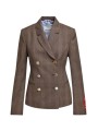 Veste fit prince de galles brun bleu boutons bijoux KARINA Essentiel Antwerp Femme K2CG