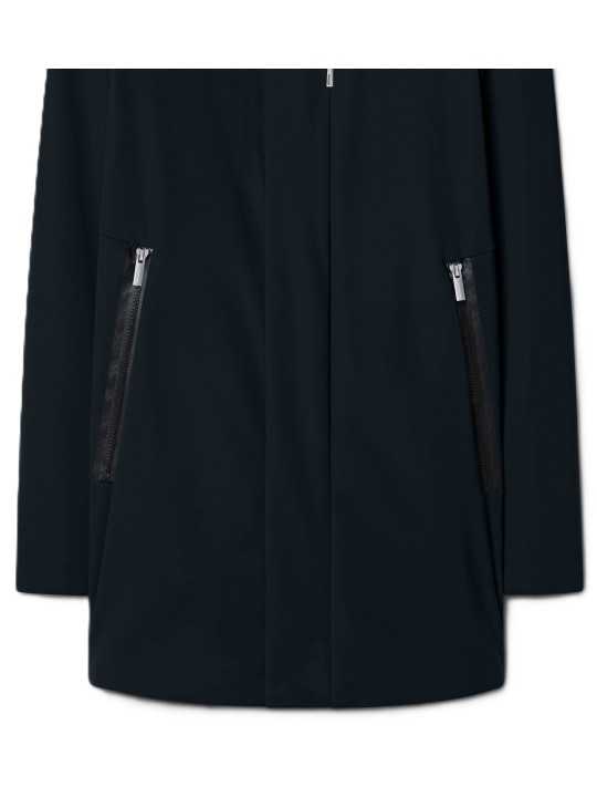 Trench doublé velours capuche Blue Black Thermo 26045 60 RRD Roberto Ricci Design homme boutique Strasbourg shop vêtement zoom