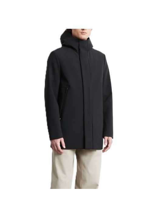 Trench doublé velours capuche Blue Black Thermo 26045 60 RRD Roberto Ricci Design homme boutique Strasbourg shop vêtement front