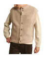 Veste sans manche Carter boutons beige alpaga 622838 9402 Montagut Homme boutique Strasbourg vêtement shop store styl