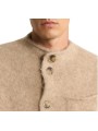Veste sans manche Carter boutons beige alpaga 622838 9402 Montagut Homme boutique Strasbourg vêtement shop store zoom