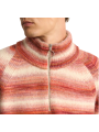 Pull col camioneur rayé écru orange Caramelo 622835 9422 Montagut Homme boutique Strasbourg vêtement shop détail