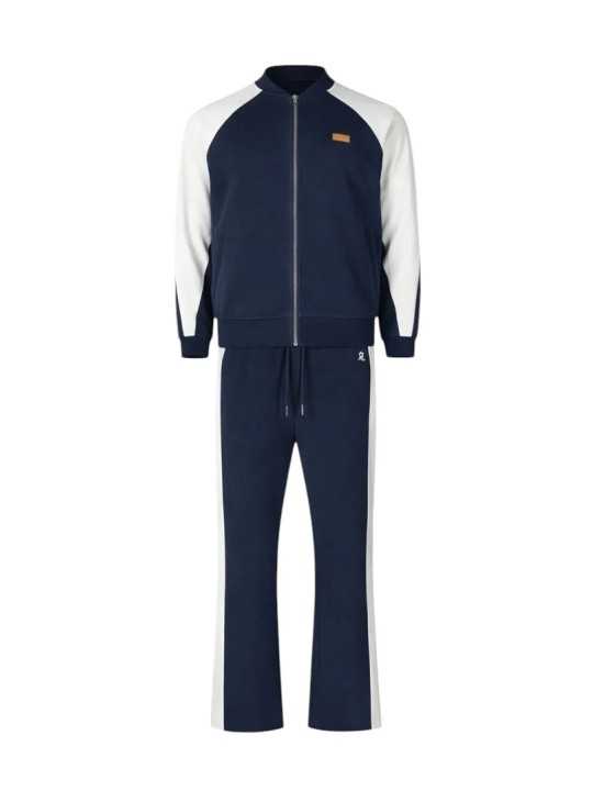 ENSEMBLE JOGGING COLLAB HIDEOUT NAVY ECRU FLEUR DOS CALIFORNIA 622 848 9512 solo