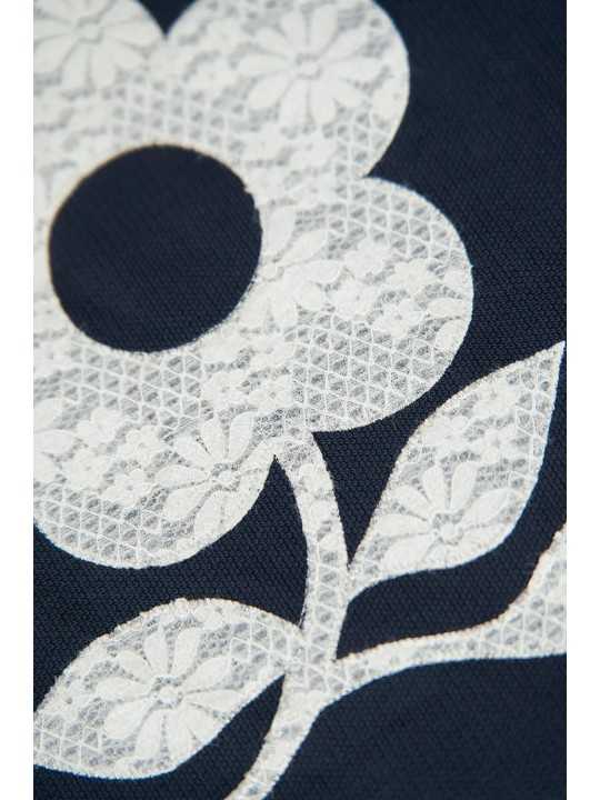 ENSEMBLE JOGGING COLLAB HIDEOUT NAVY ECRU FLEUR DOS CALIFORNIA 622 848 9512 détail