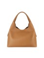 Sac cuir eco grainé porté épaule daino camel Elisabetta Franchi Femme BS23A 7270 AI6 boutique Strasbourg shop store bag