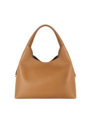 Sac cuir eco grainé porté épaule daino camel Elisabetta Franchi Femme BS23A 7270 AI6 boutique Strasbourg shop store bag vue