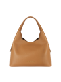 Sac cuir eco grainé porté épaule daino camel Elisabetta Franchi Femme BS23A 7270 AI6 boutique Strasbourg shop store bag vue