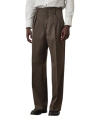 PANTALON TAUPE LARGE PATTES TAILLE PASSANT BAS M1R A270 W02207 73 face