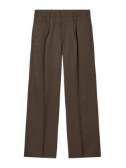 PANTALON TAUPE LARGE PATTES TAILLE PASSANT BAS M1R A270 W02207 73 solo