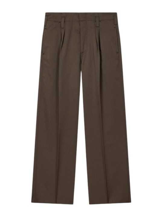 PANTALON TAUPE LARGE PATTES TAILLE PASSANT BAS M1R A270 W02207 73 solo