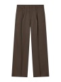 PANTALON TAUPE LARGE PATTES TAILLE PASSANT BAS M1R A270 W02207 73 solo