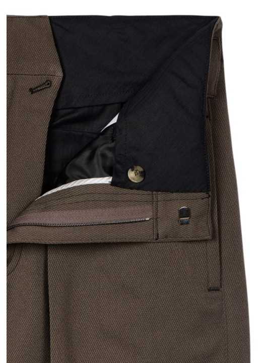 PANTALON TAUPE LARGE PATTES TAILLE PASSANT BAS M1R A270 W02207 73 détail 1
