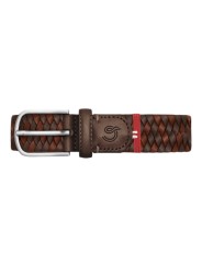 CEINTURE TRESSEE BOLOGNA LEATHER MULTI BROWN LA BOUCLE MIXTE L20100560 Strasbourg focus