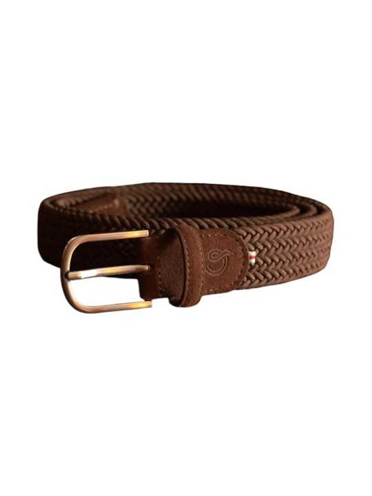 CEINTURE TRESSEE CONNEMARA MONO CARAMEL BROWN LA BOUCLE MIXTE B10100570 Strasbourg focus 1