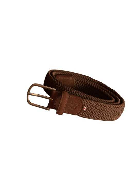 CEINTURE TRESSEE CONNEMARA MONO CARAMEL BROWN LA BOUCLE MIXTE B10100570 Strasbourg focus 2